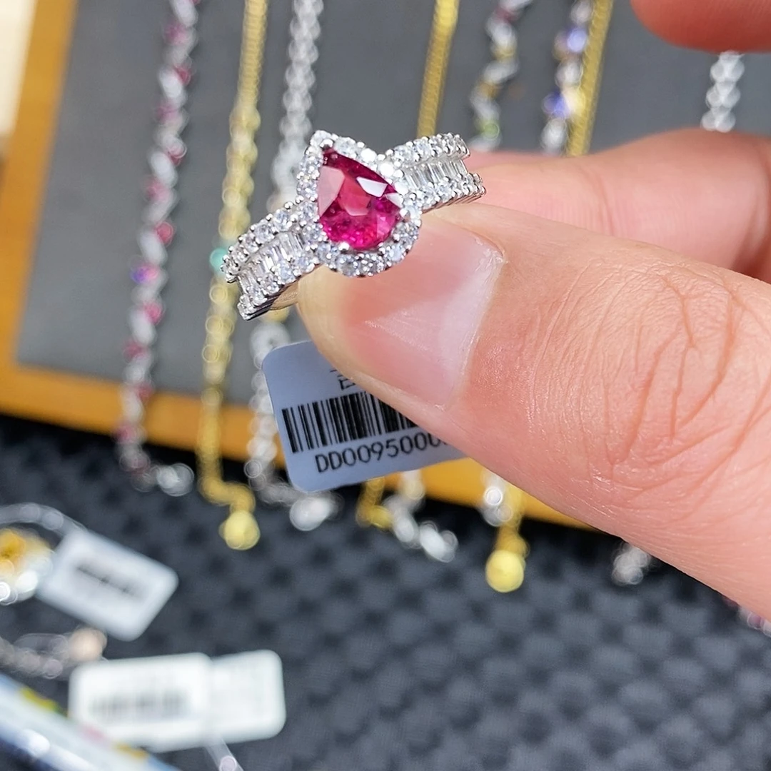 戒指碧玺银S925镶嵌