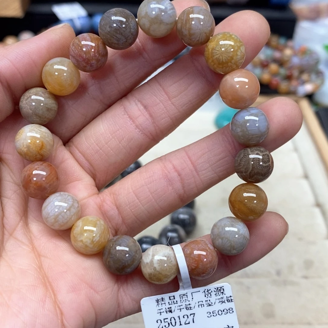 硅化珊瑚（珊瑚玉）手链未镶嵌524