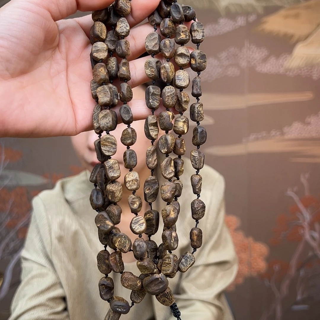 沉香手串海南老白奇金丝蜜结沉水看包头多样性发其一31克