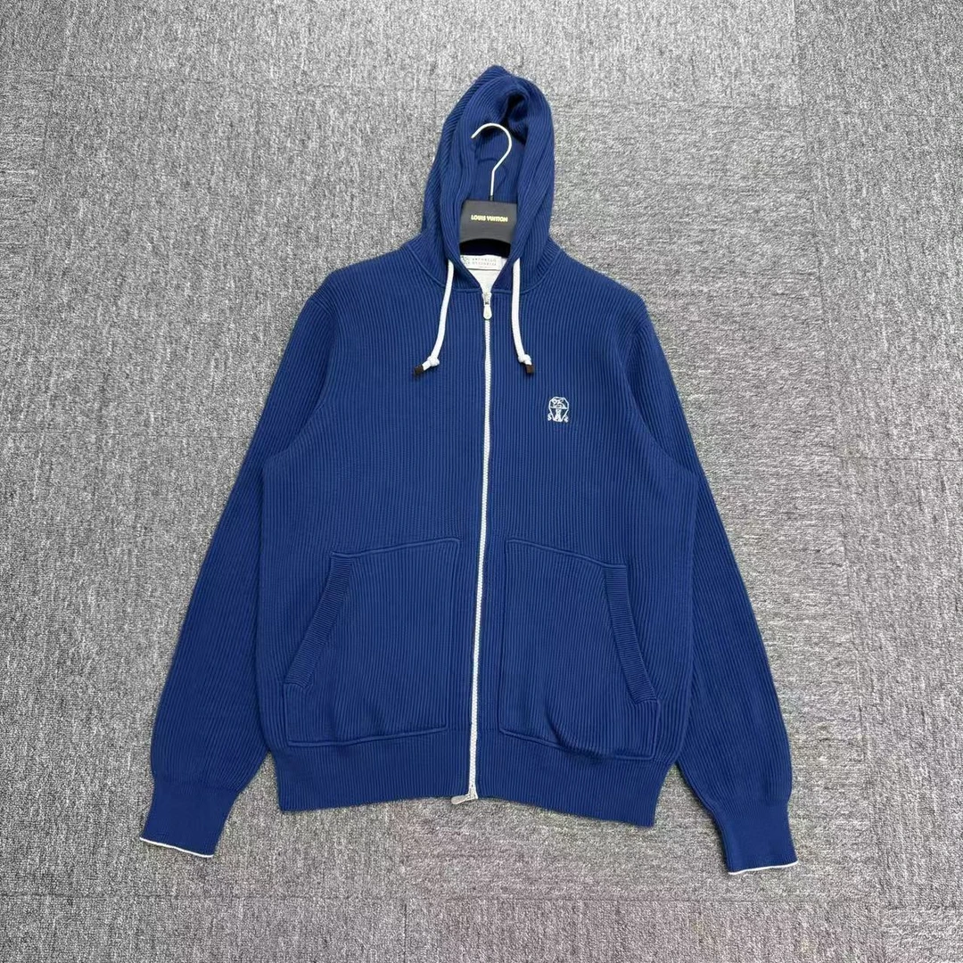 99新 Brunello Cucinelli/布鲁内洛·库奇内利 螺纹卫衣/L码/19361