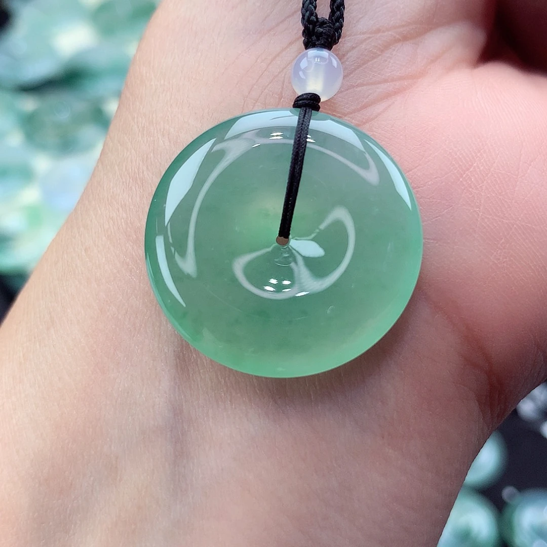 翡翠未镶嵌颈饰编号14尺寸26.2-5.6