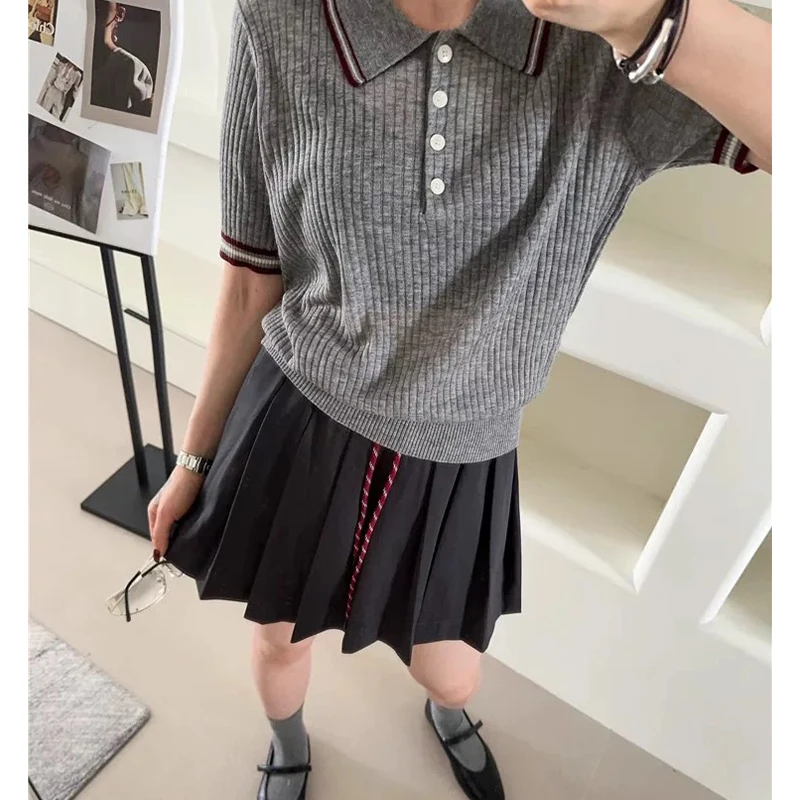 【学院风Polo衫】百搭针织短袖
