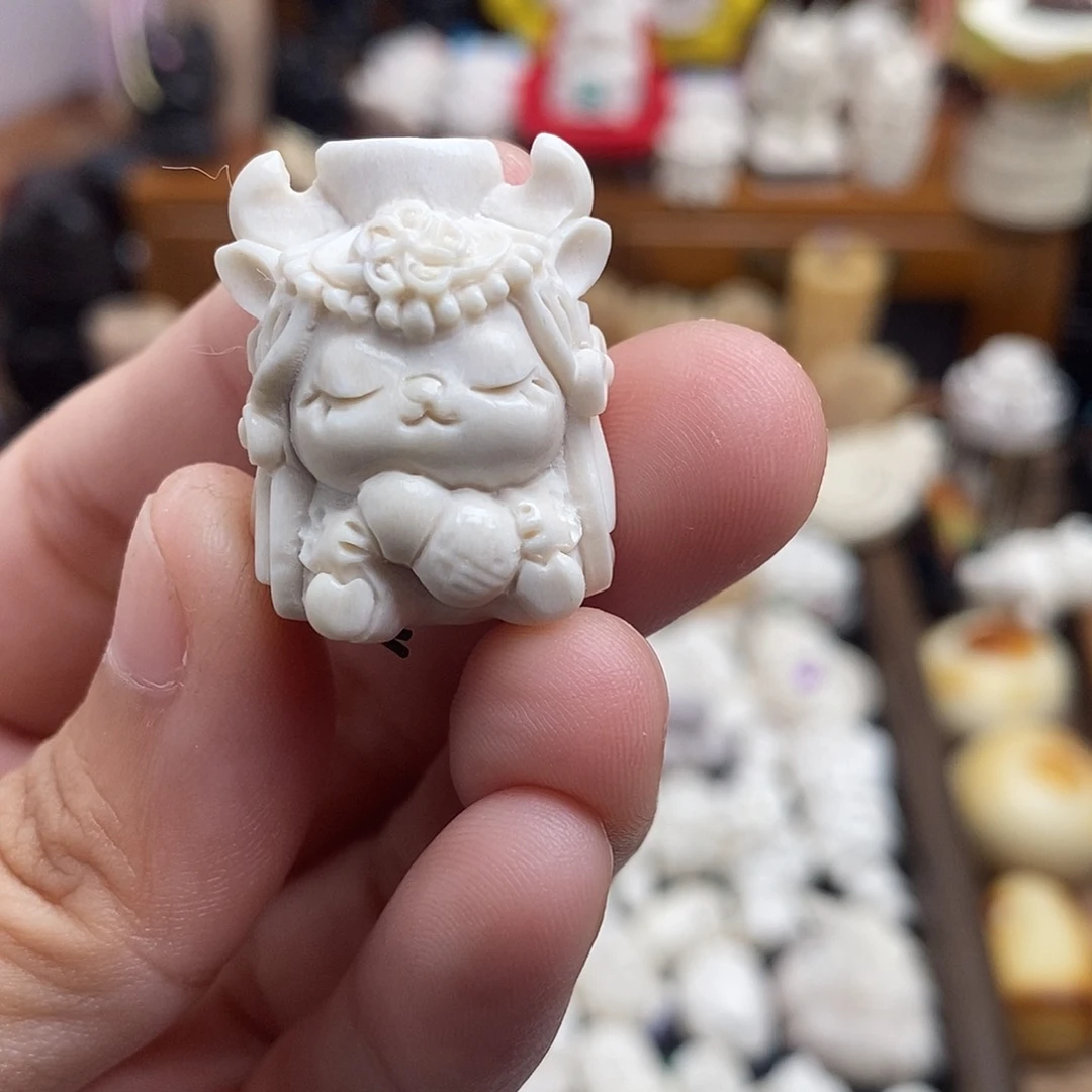 鹿骨把件c23一鹿有你