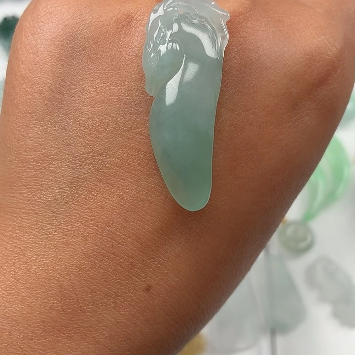 翡翠未镶嵌颈饰纯天然