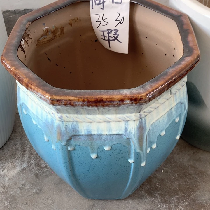 花盆陶瓷流釉大号的