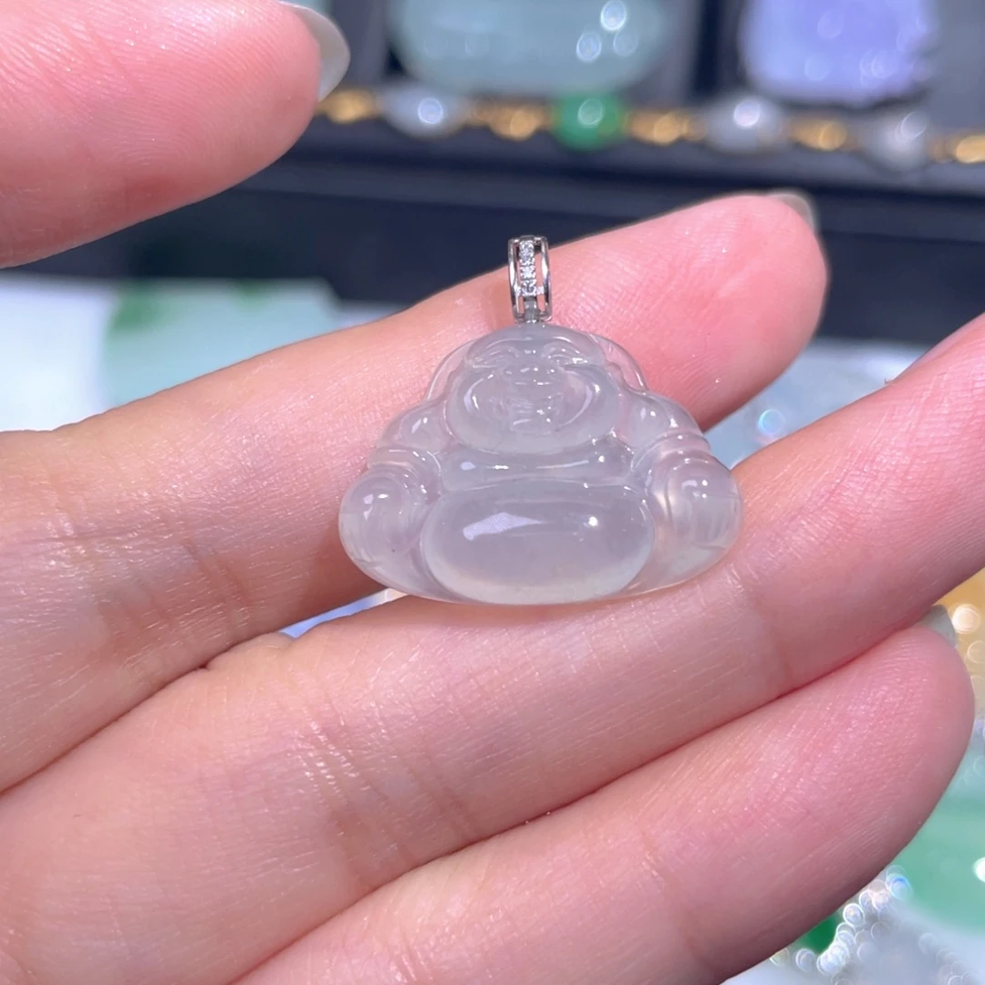 颈饰18K金镶嵌翡翠翡翠