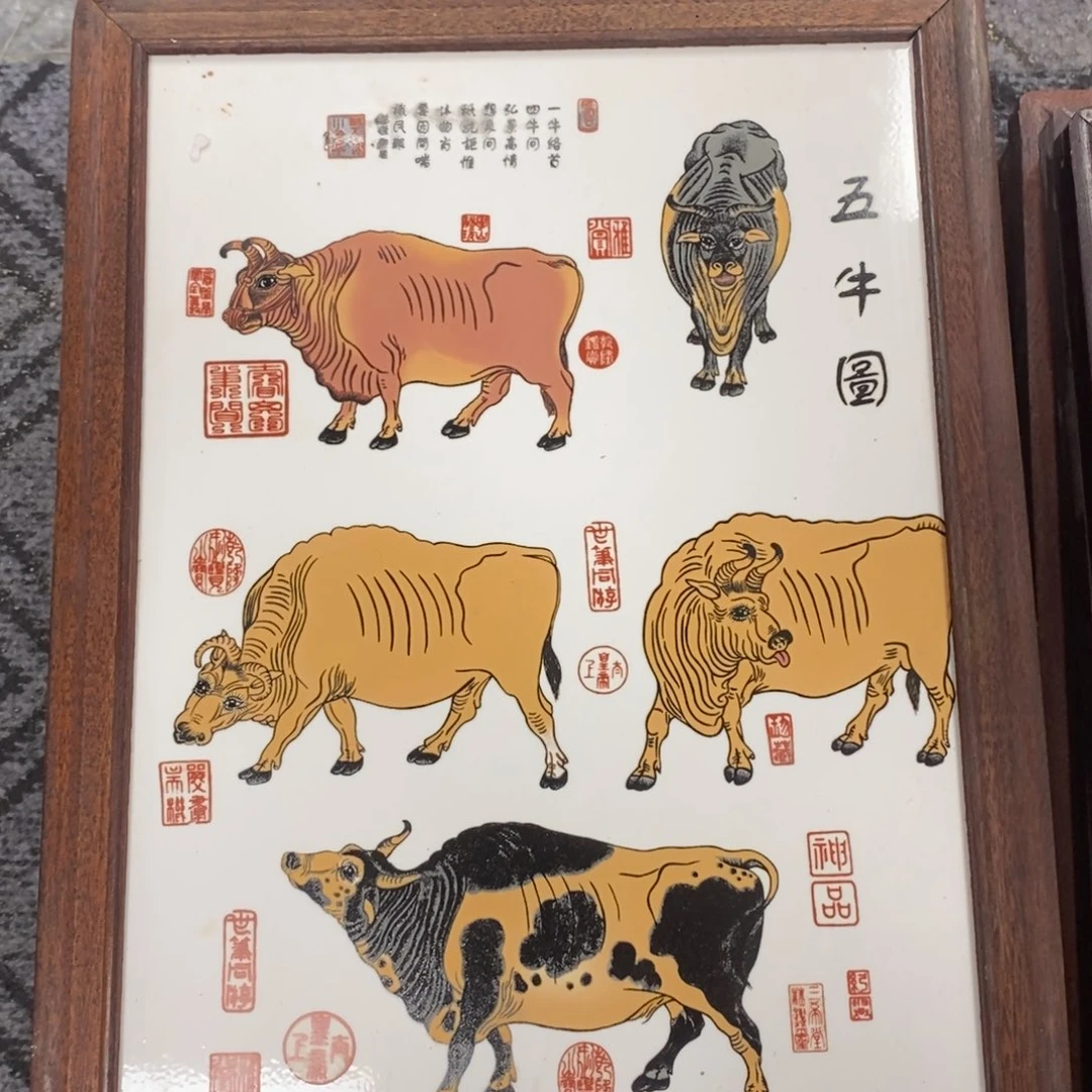 瓷片37*28 景德镇瓷板画柴窑烧制