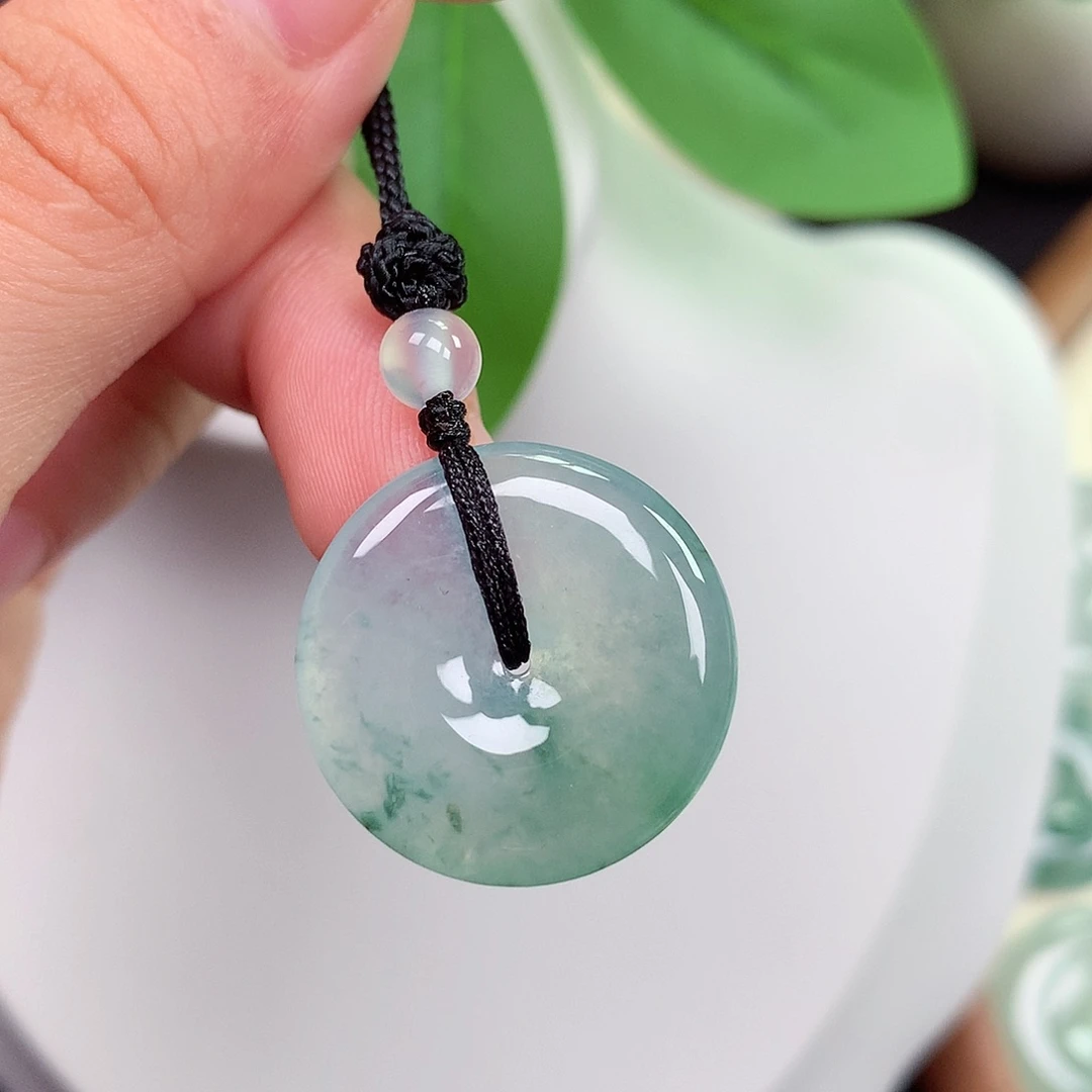 颈饰未镶嵌翡翠平安扣 22.8x4.2mm