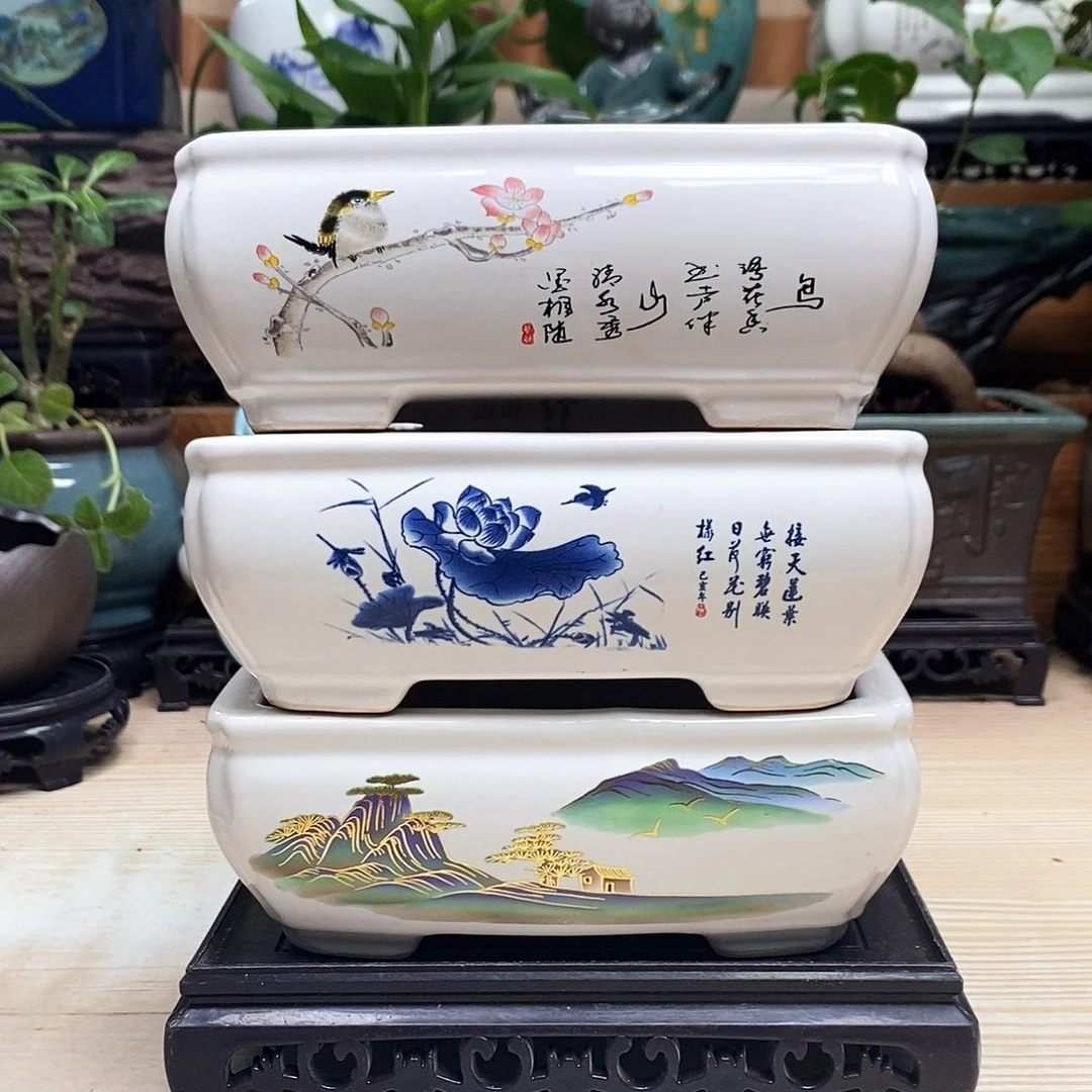 紫砂花盆陶瓷艺术