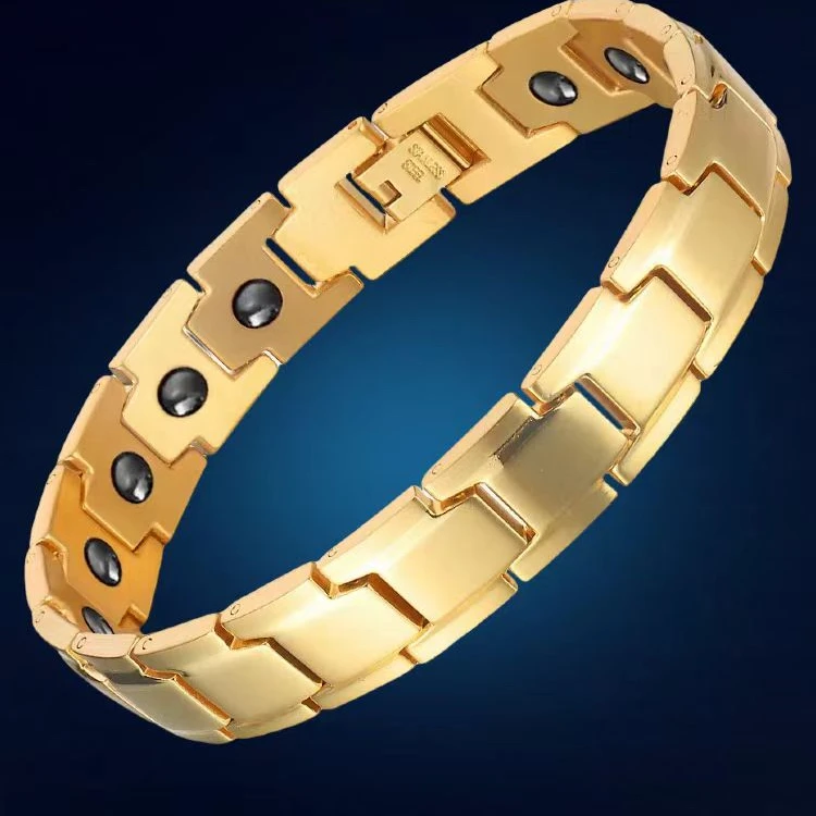 钛钢磁石手链 钛钢磁能手链经典