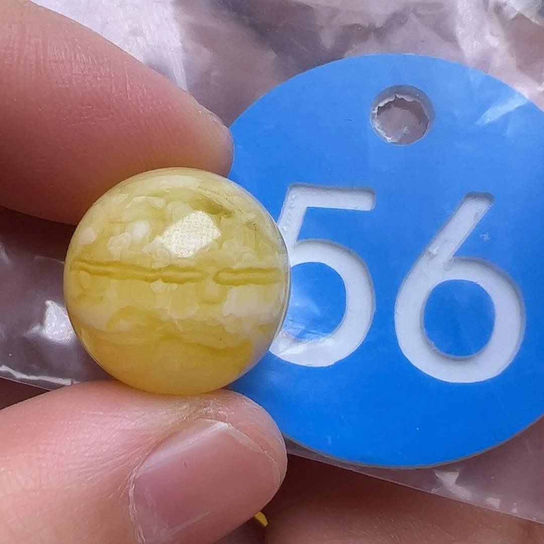 蜜蜡未镶嵌珠宝奇石16.3mm花粉