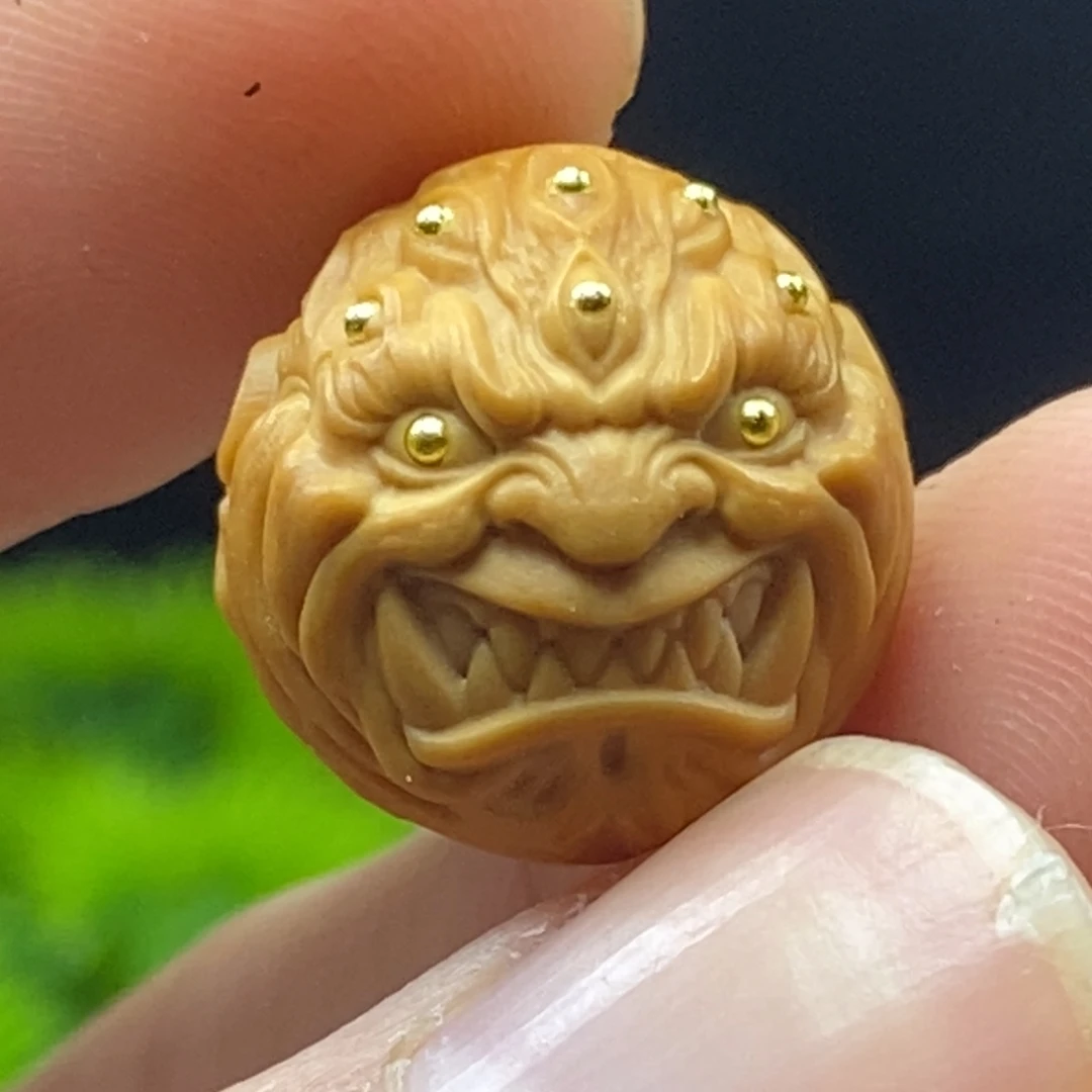 吊坠猴头核桃满镶獠牙恶僧