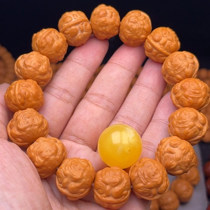 猴头核桃吊坠17蝉王，圆珠