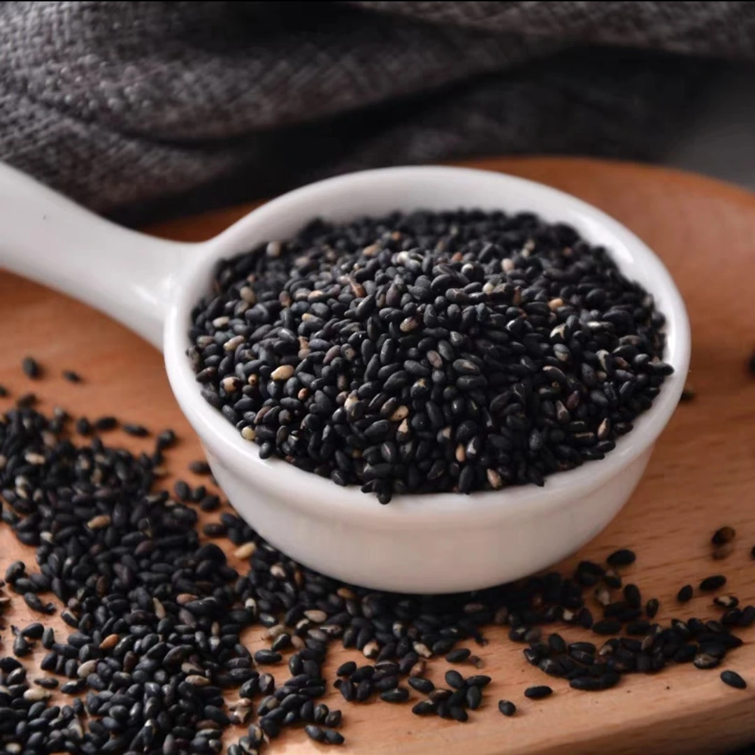 无染色熟黑芝麻颗粒饱满无沙可帮忙加工打碎