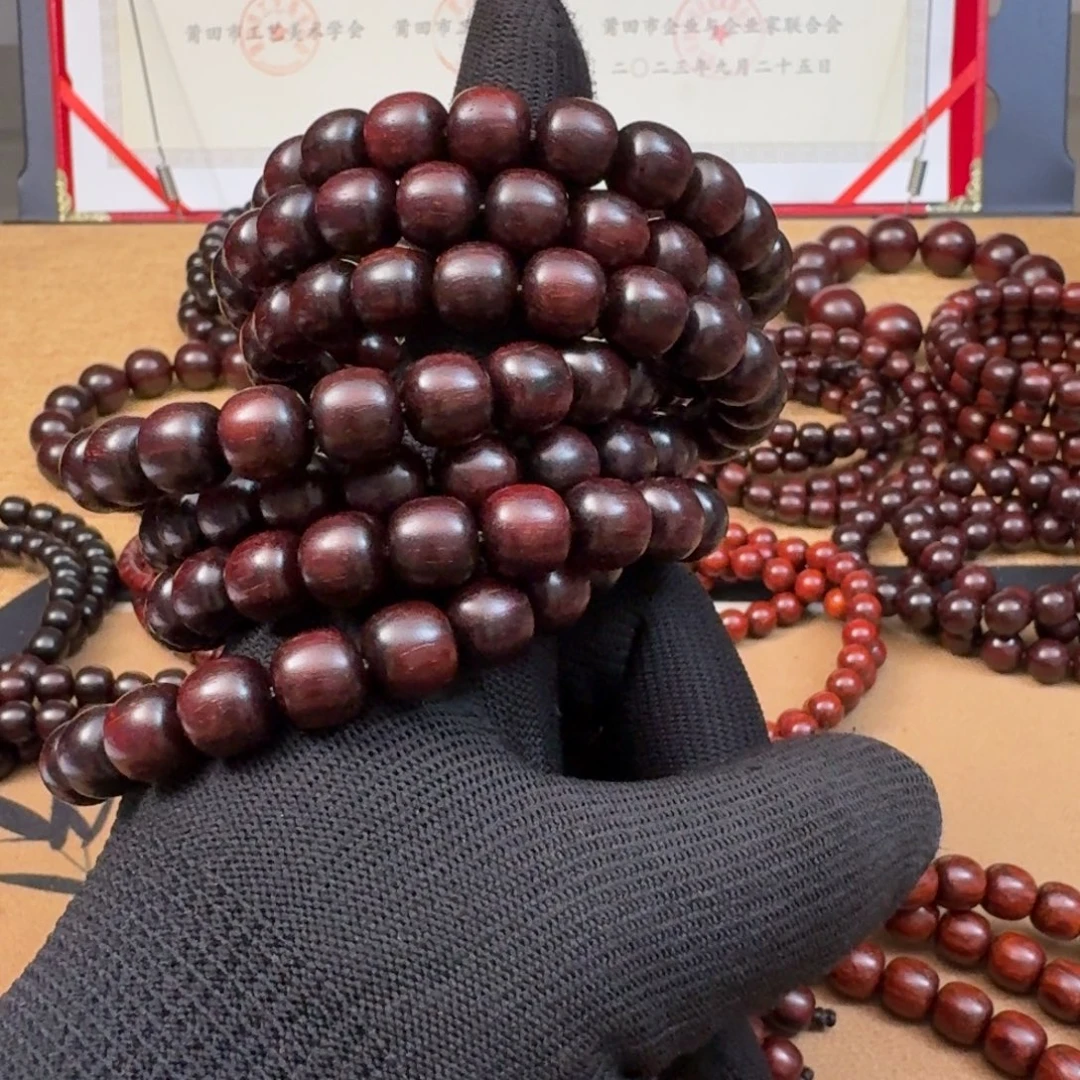 鱼***泡手串/手链小叶紫檀0.95/1.0cm7串