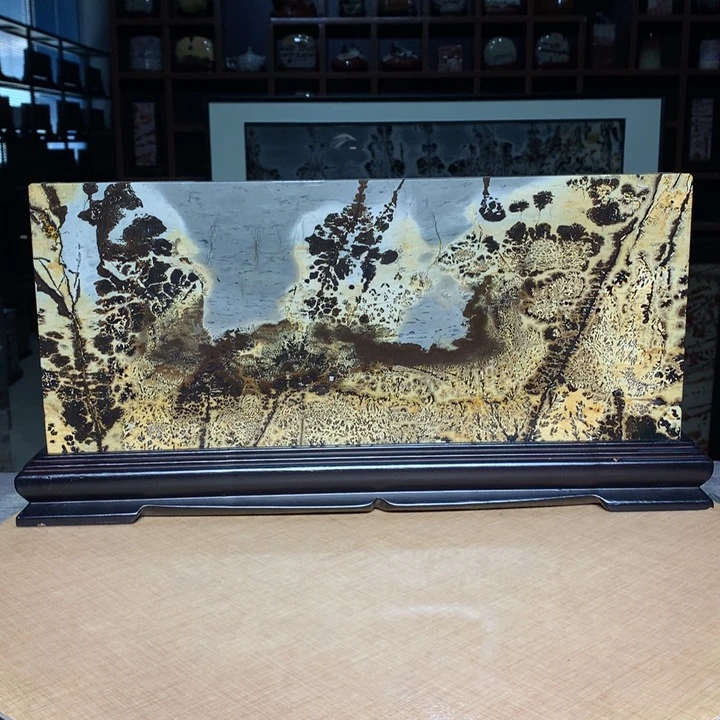 广西国画石摆件，观赏收藏