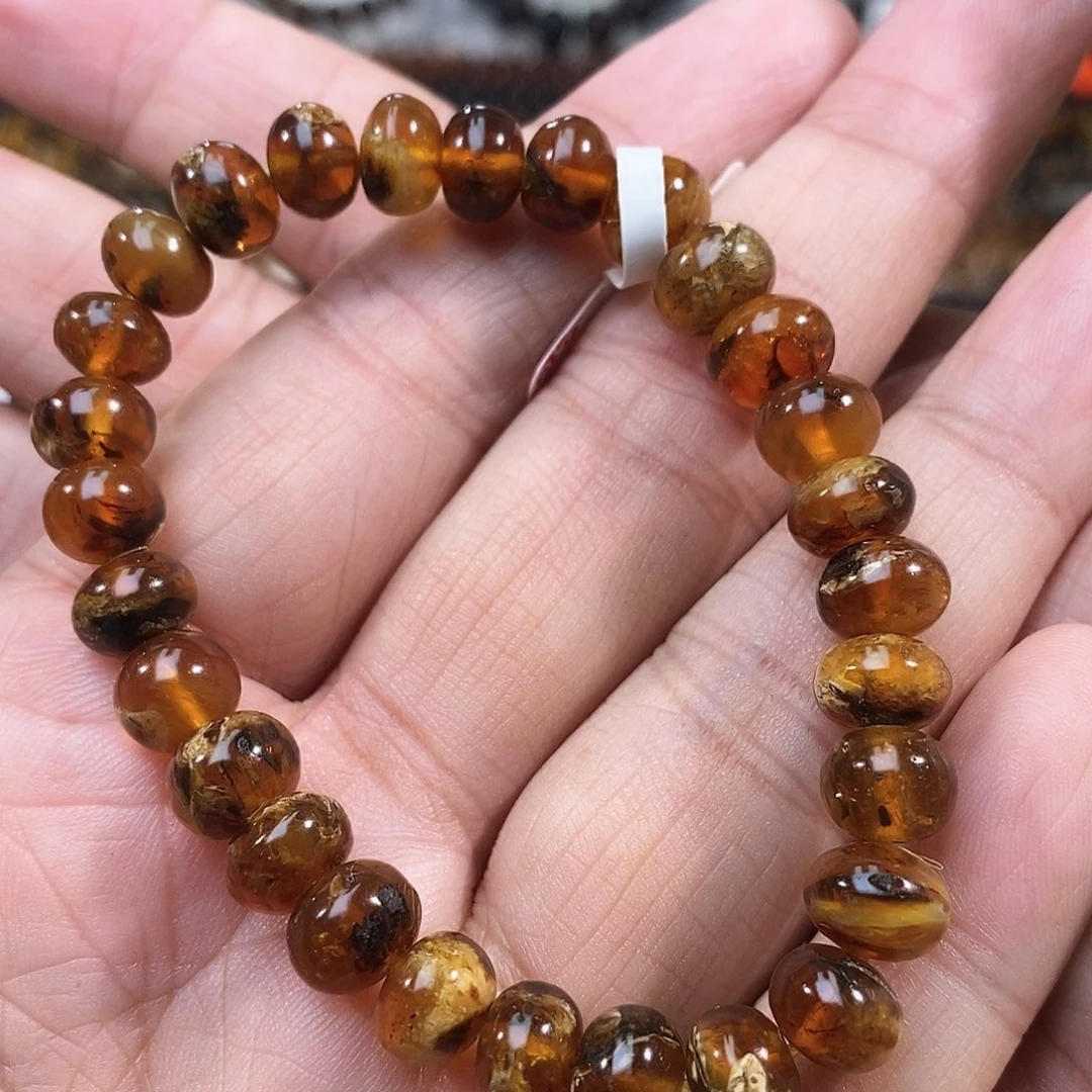 琥珀未镶嵌手链8蜜蜡