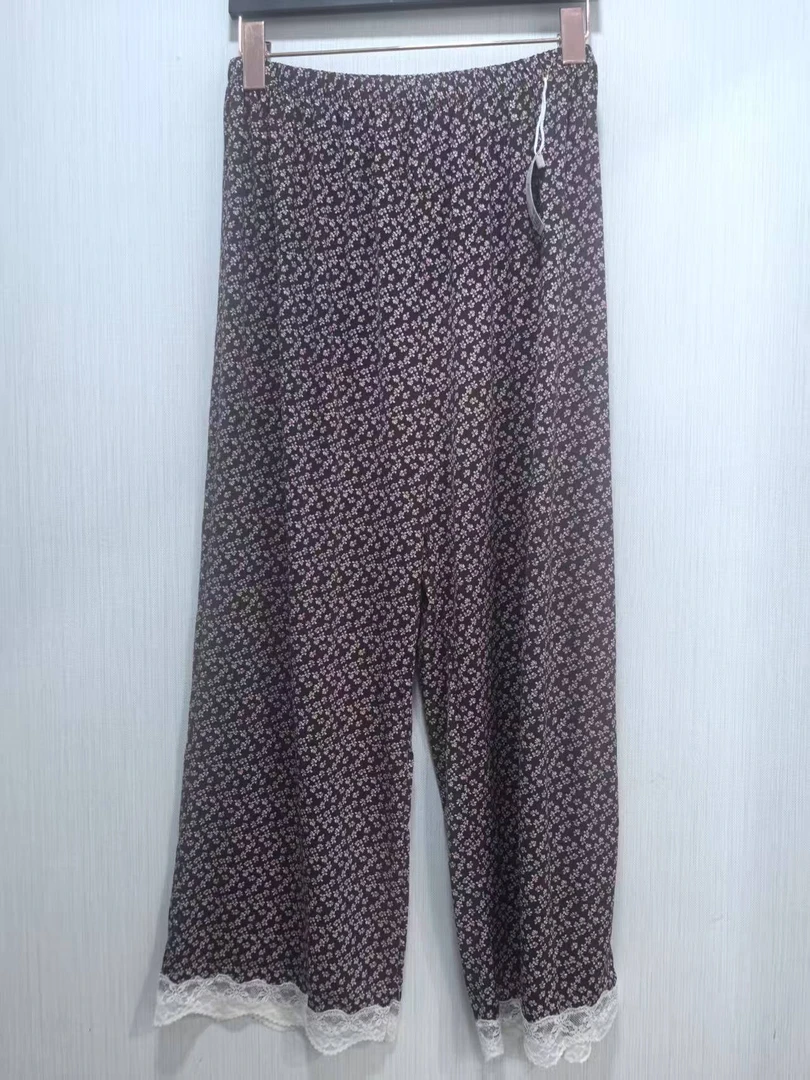 女士碎花奶昔裤家居裤薄款