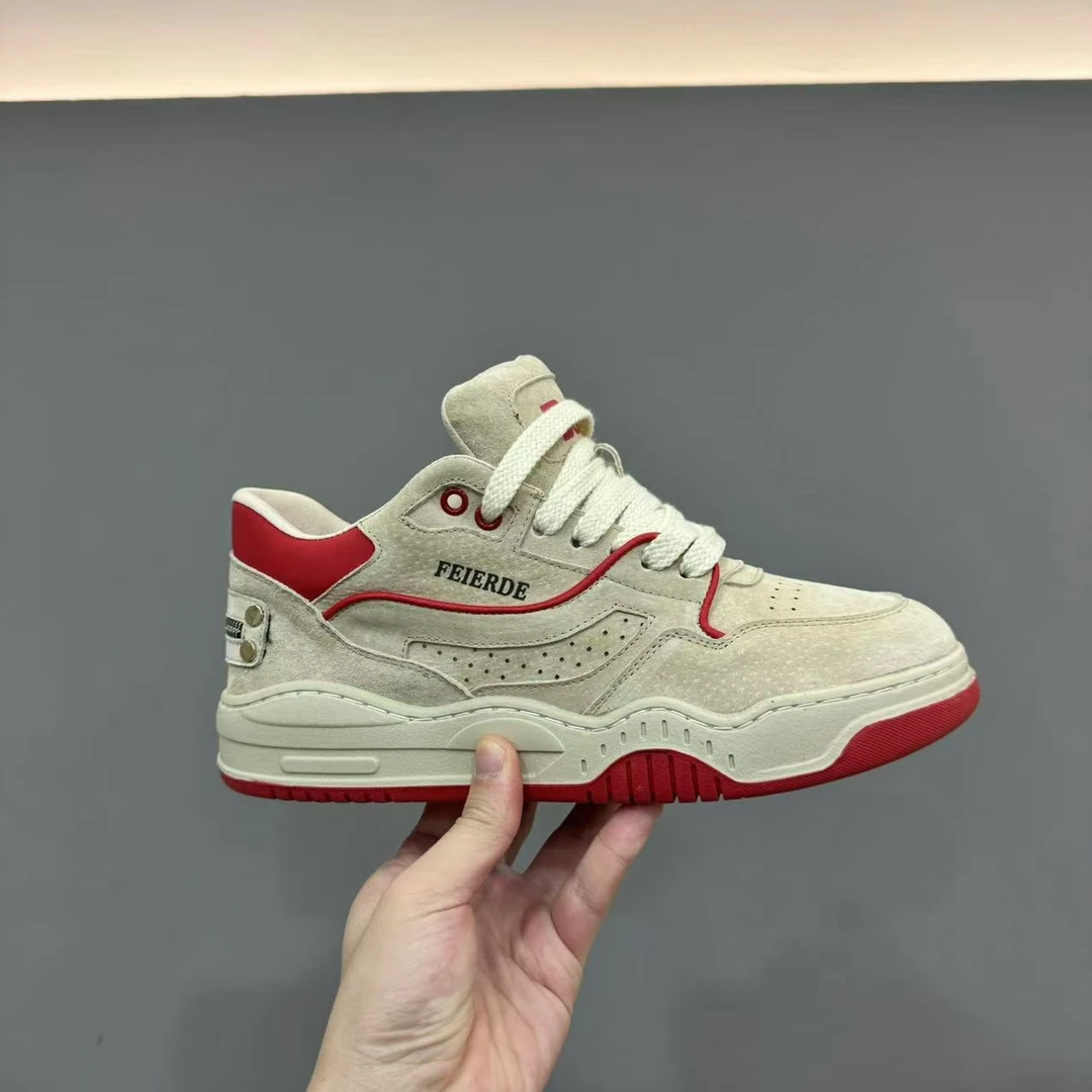 【菲而德24235】2024秋冬新款时尚轻奢休闲百搭男士手工中帮潮鞋