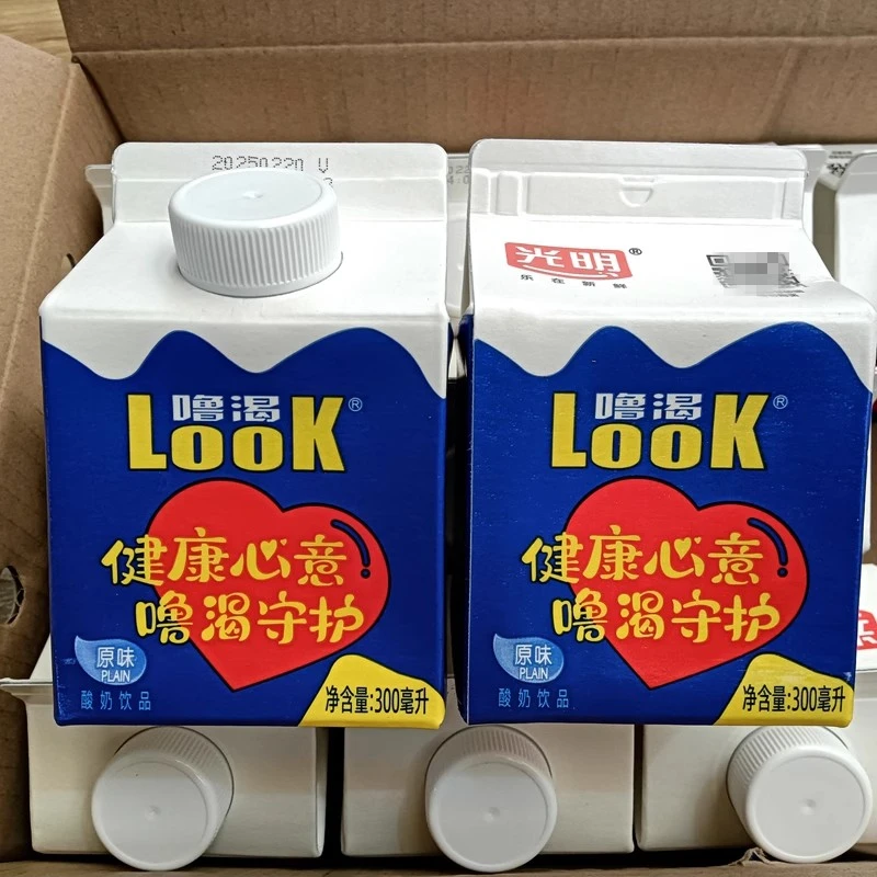 【新日期】Look光明噜渴酸奶饮品300ml原味常温便携式经典酸奶饮品