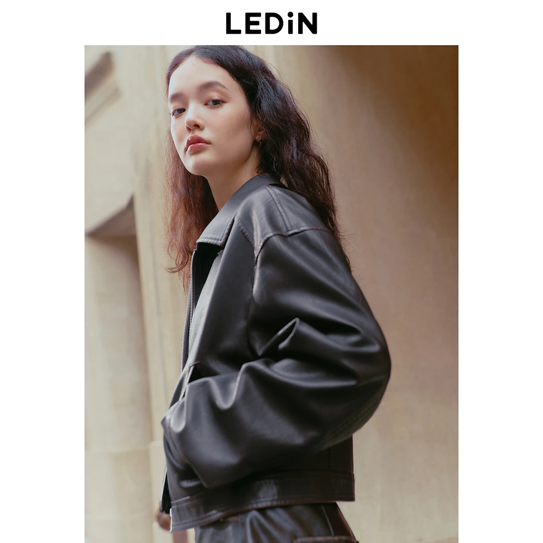 乐町翻领洗水夹克1229