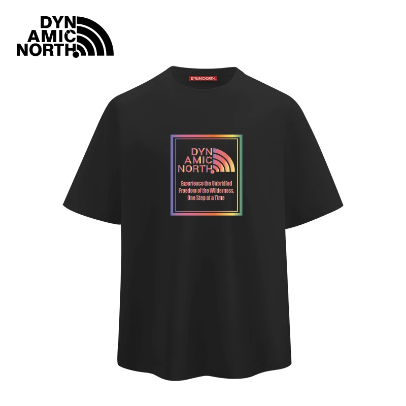 动感北面纯棉男士t恤短袖冰感夏季小白T男女同款轻奢痞帅男装短袖