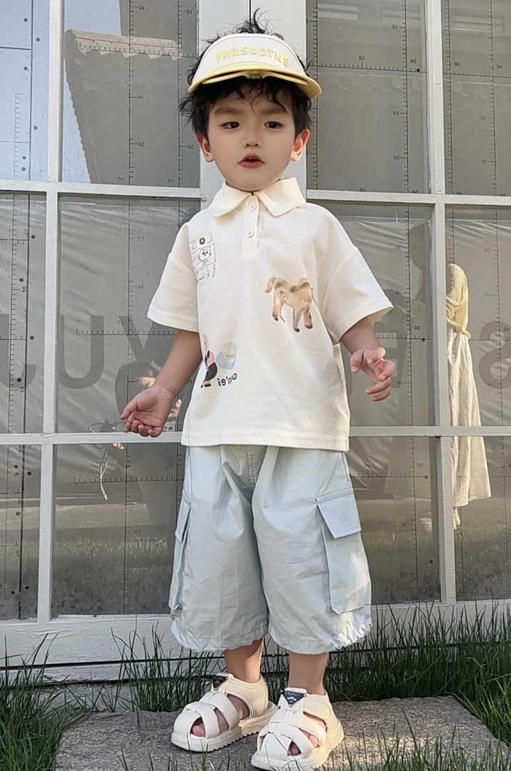 【棉逗熊品牌】2025男童韩版夏季休闲中大童百搭POLO衫-15169