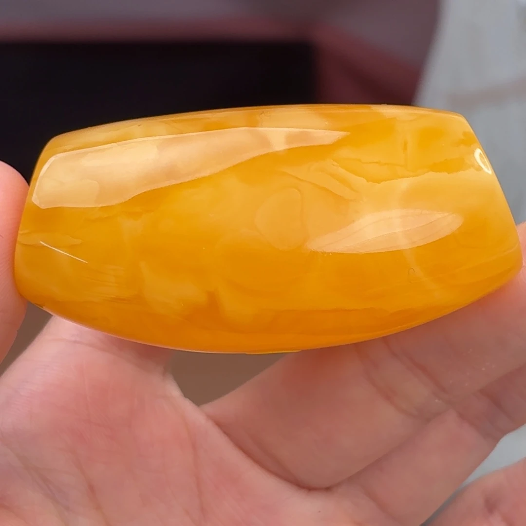 蜜蜡未镶嵌吊坠(不含链)橘红马蹄珠