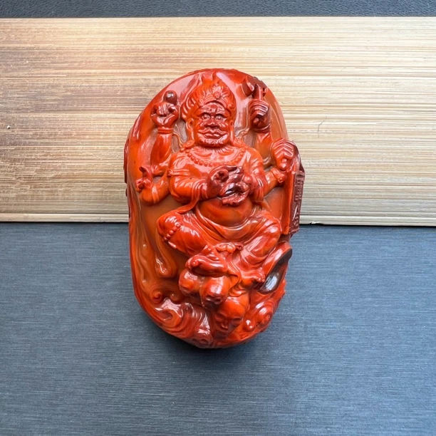 天然南红玛瑙包浆料挂件