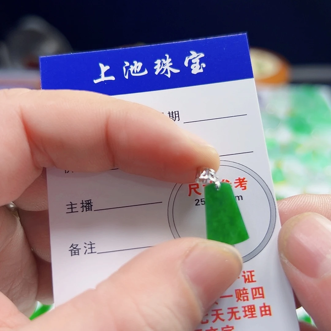 颈饰18K金镶嵌翡翠翡翠