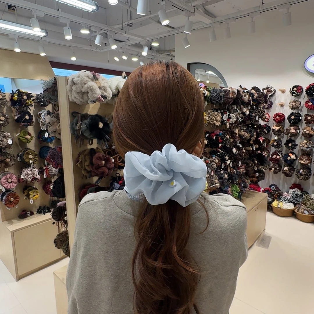 非金属蓝色莎莎发圈