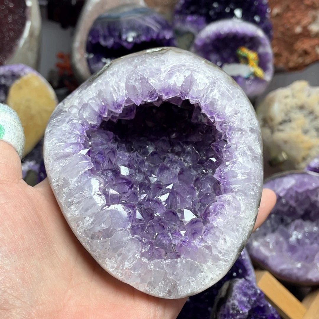 未镶嵌紫晶珠宝半成品捡漏