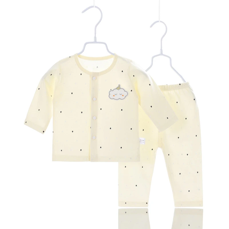 夏季婴幼儿内衣薄款空调服新生儿宝宝衣服睡衣儿童家居服套装