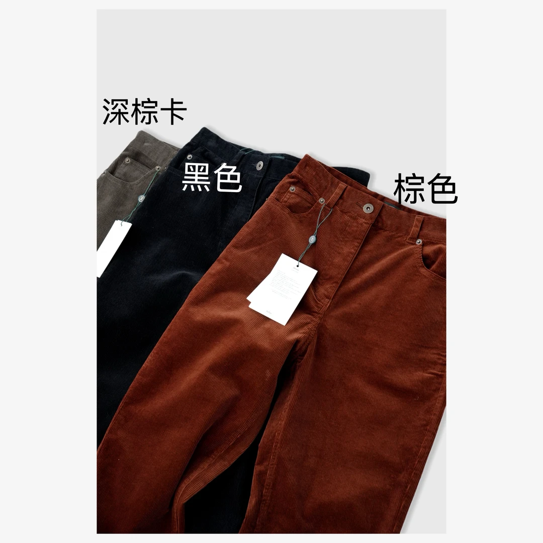 韩代同款奶奶家灯芯绒休闲裤