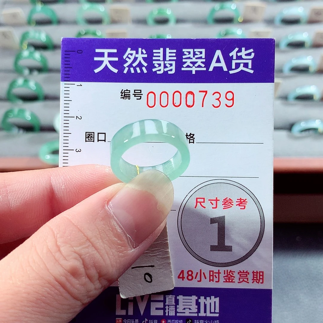 翡翠未镶嵌戒指10号