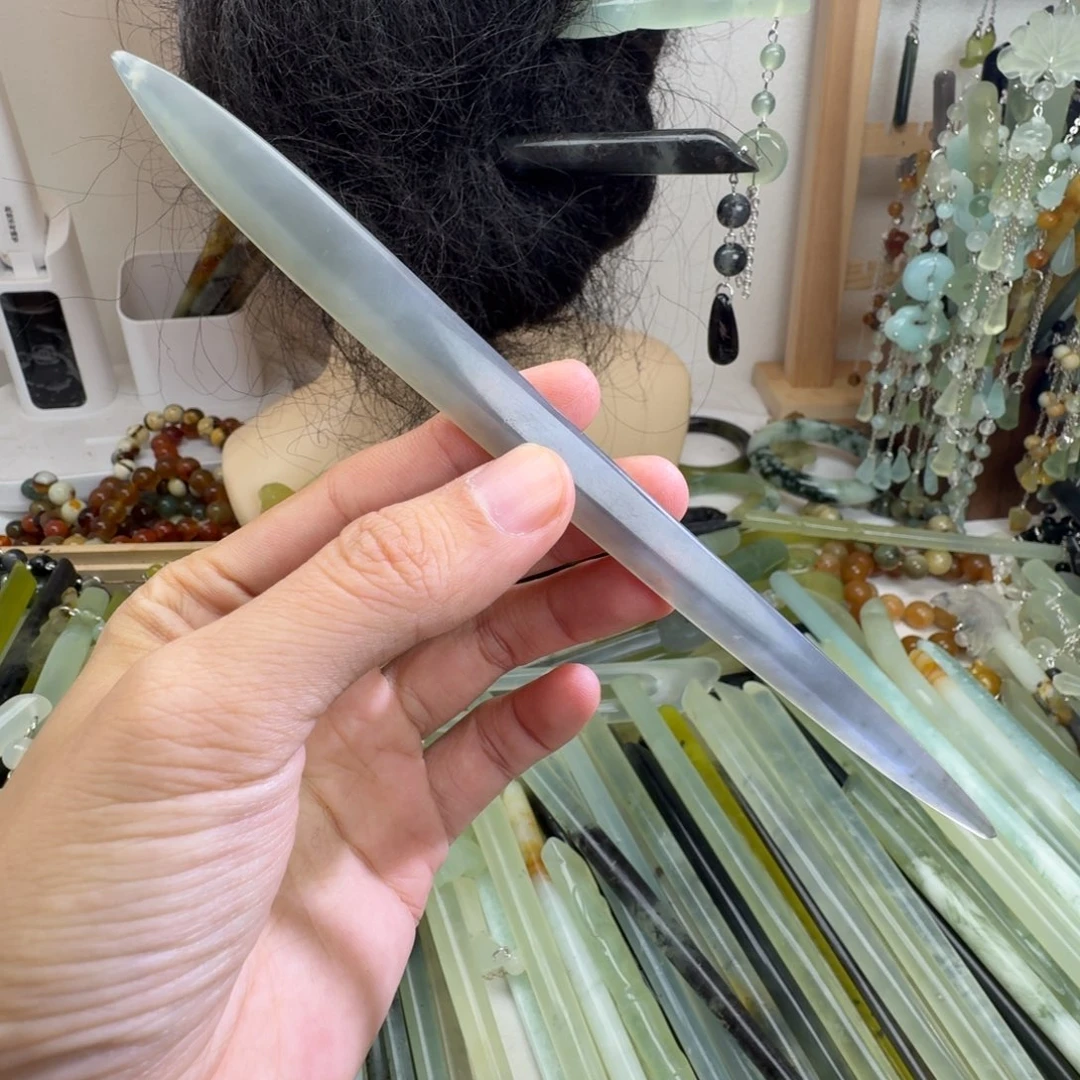 蛇纹石玉合金发饰