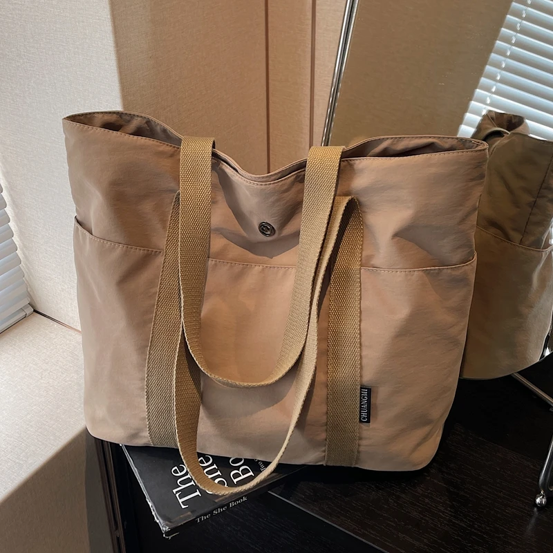 2025新款大容量托特包短途旅行手提袋百搭单肩包通勤大包