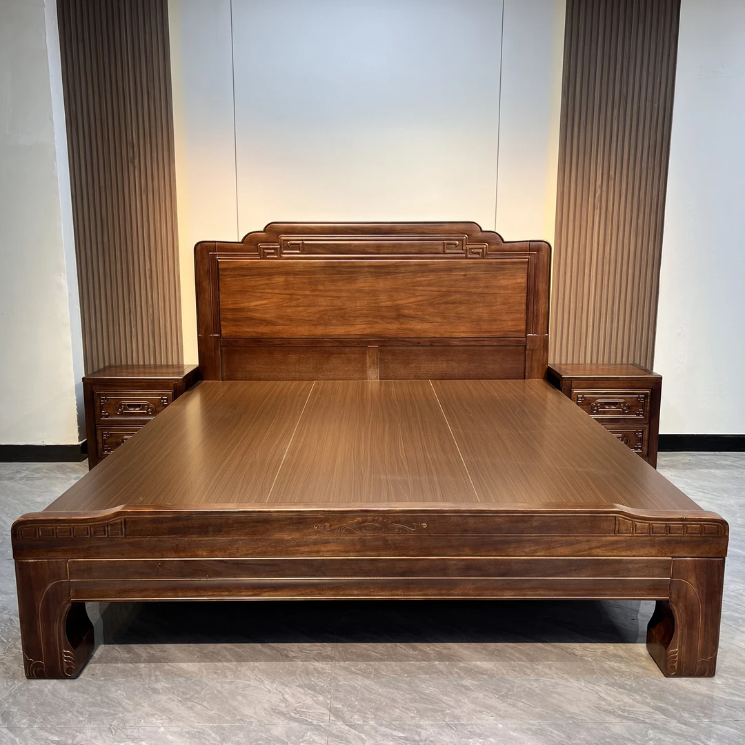 【双十二福利】实木床古典简约家用主卧1.5双人床1.8主卧婚房双人床