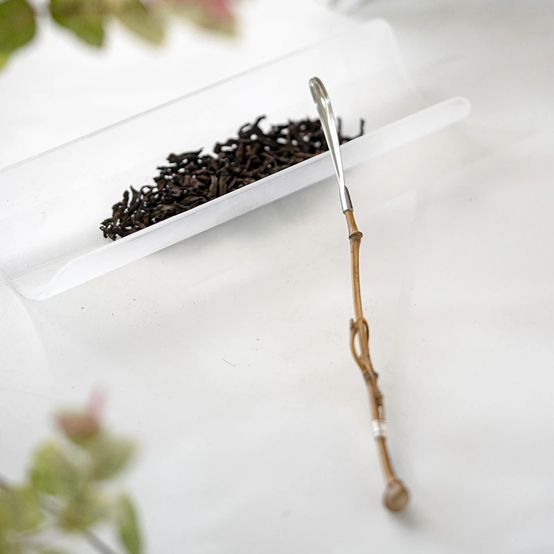 玉竹绕枝茶拨茶勺茶匙茶铲茶道配件家用便携分茶竹制勺子
