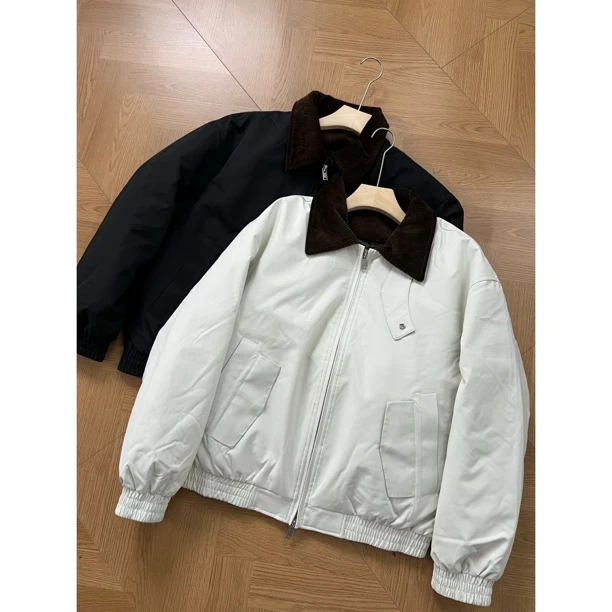 甄哥定制 新国标90白鸭绒 老钱风 灯芯绒领 羽绒服