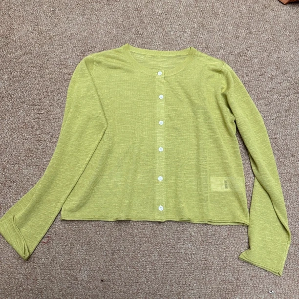 林杠杠春夏新品/牛油果开衫