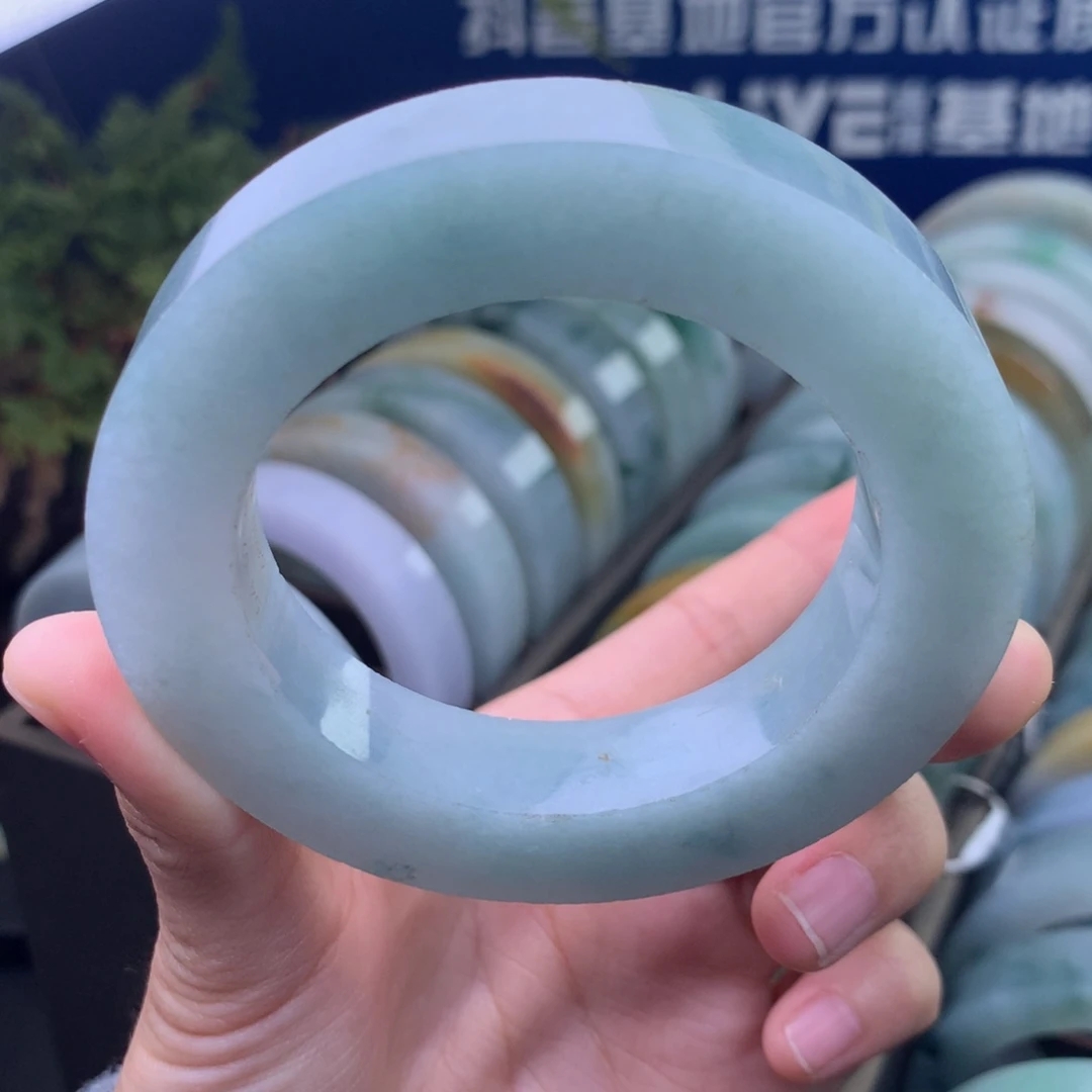 定制翡翠未镶嵌手镯定制不退不换