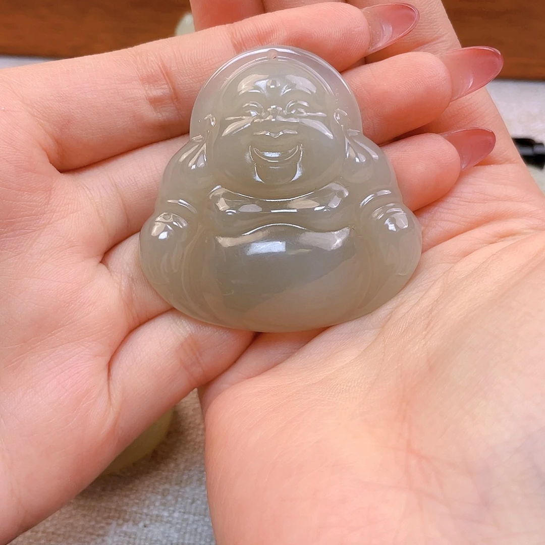 濛***贝和田玉未镶嵌吊坠(赠链)