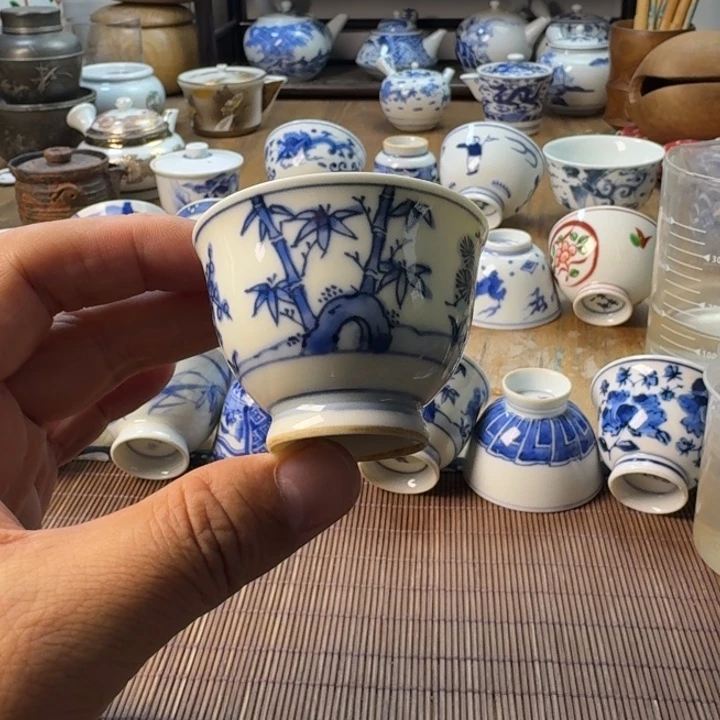 墨***言青花瓷器杯子茶具