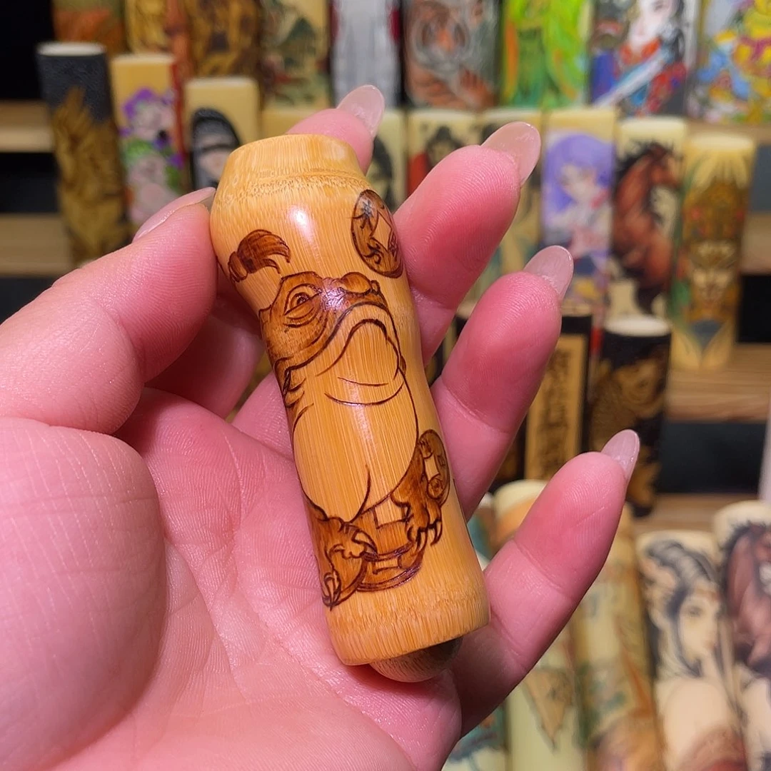 老***）实心竹手工作品金蝉