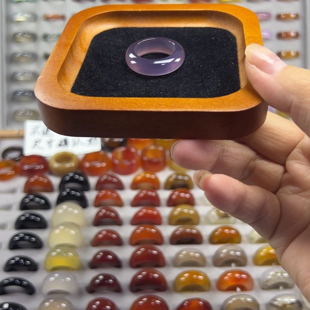 玛瑙/玉髓未镶嵌戒指B1不退换19.1港20+