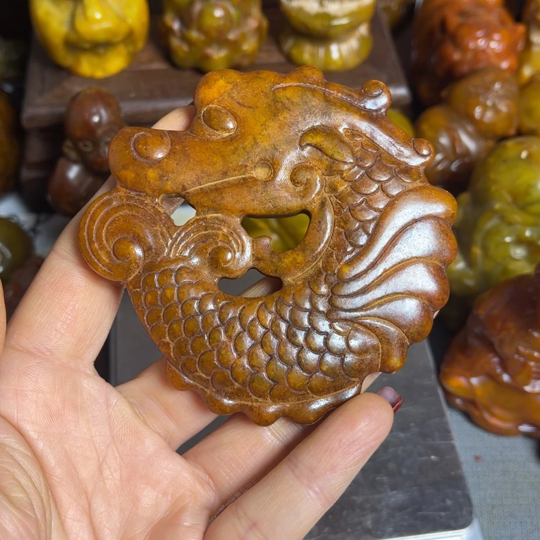 蛇纹石玉合金颈饰