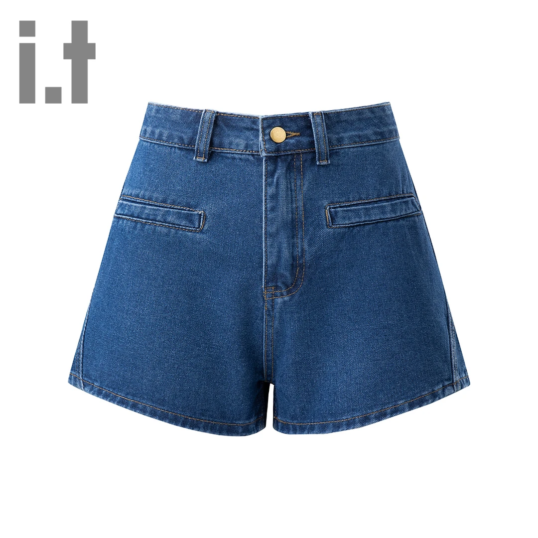 it:CHOCOOLATE牛仔短裤女2025新款高腰显瘦爆款百搭夏季女士短裤