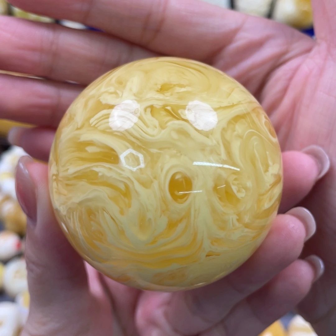 裸石蜜蜡未镶嵌琥珀蜜蜡珠子卡57.5mm