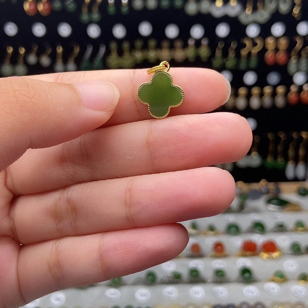 颈饰银S925镶嵌和田玉